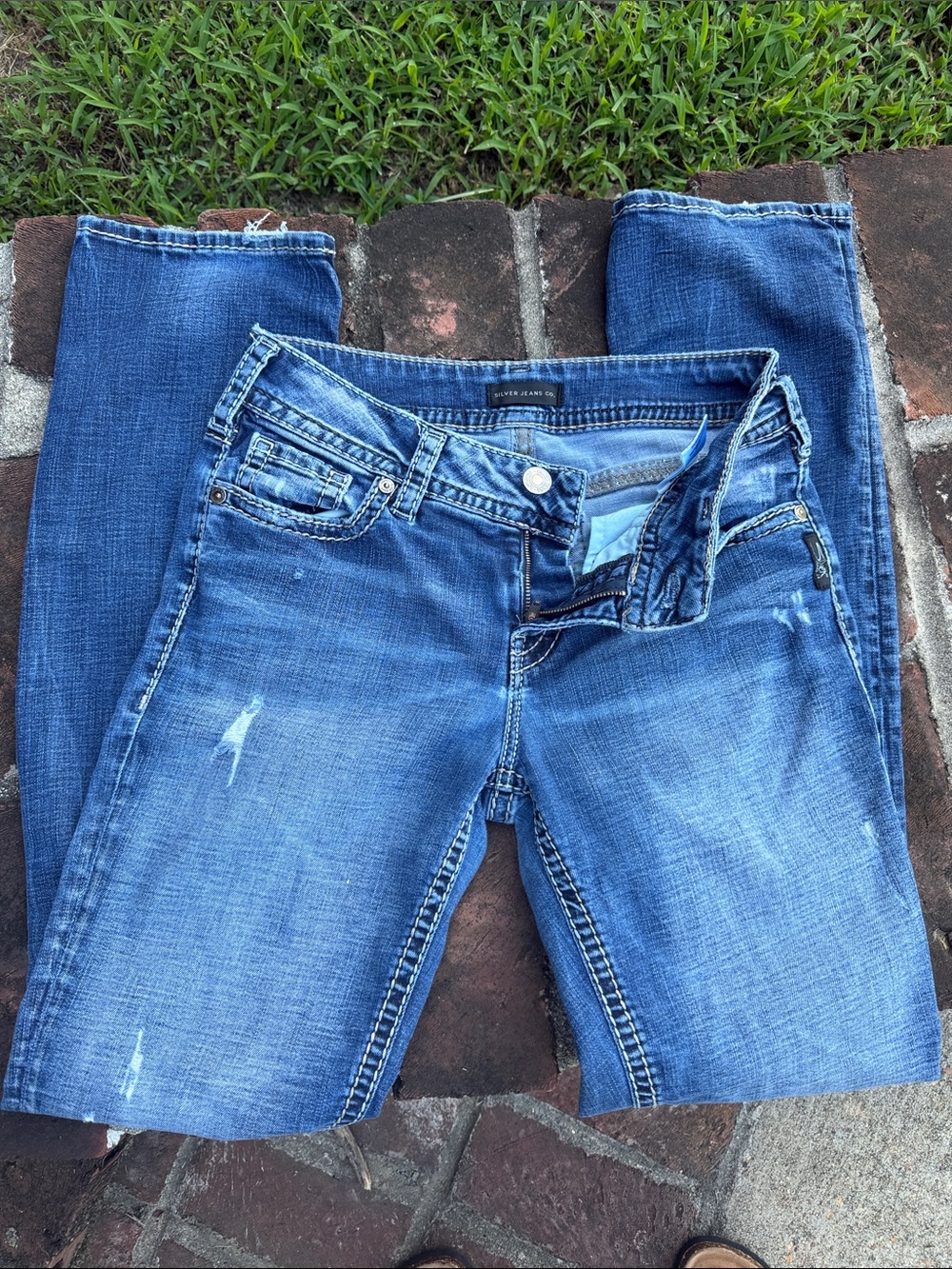 Silver Suki straight blue jeans size 28 - Picture 3 of 6